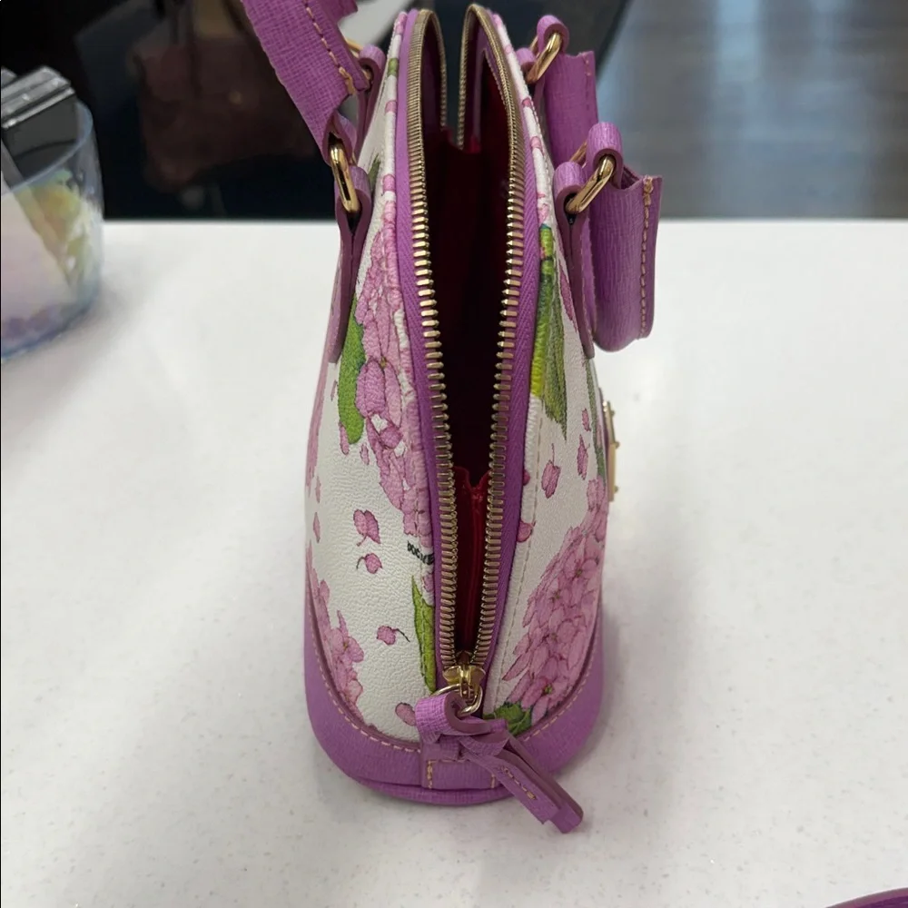 Dooney & Bourke Pink Floral Dome Satchel - Picture 5 of 5